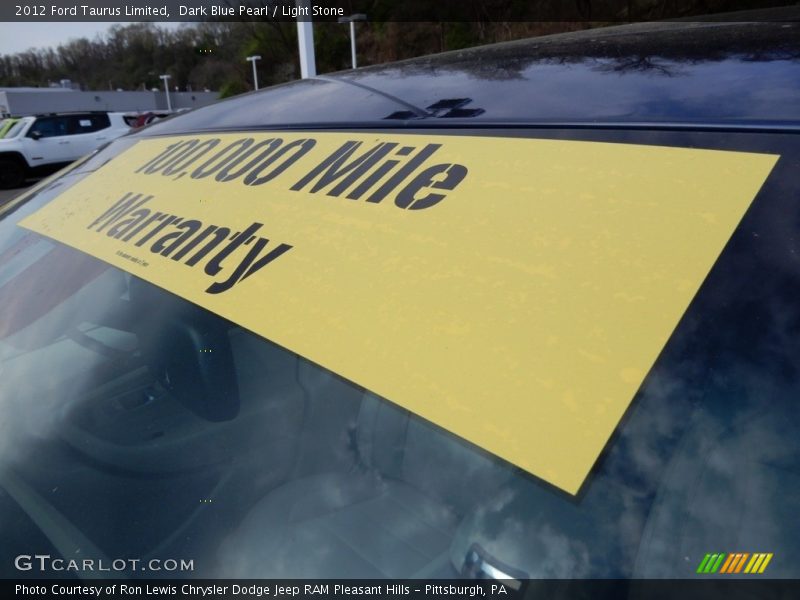 Dark Blue Pearl / Light Stone 2012 Ford Taurus Limited