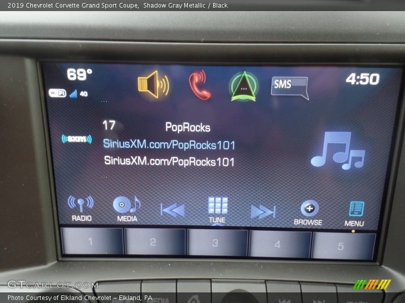 Shadow Gray Metallic / Black 2019 Chevrolet Corvette Grand Sport Coupe