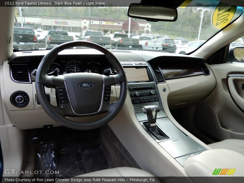 Dark Blue Pearl / Light Stone 2012 Ford Taurus Limited