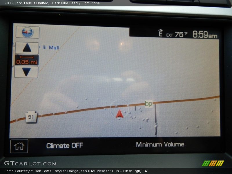Dark Blue Pearl / Light Stone 2012 Ford Taurus Limited