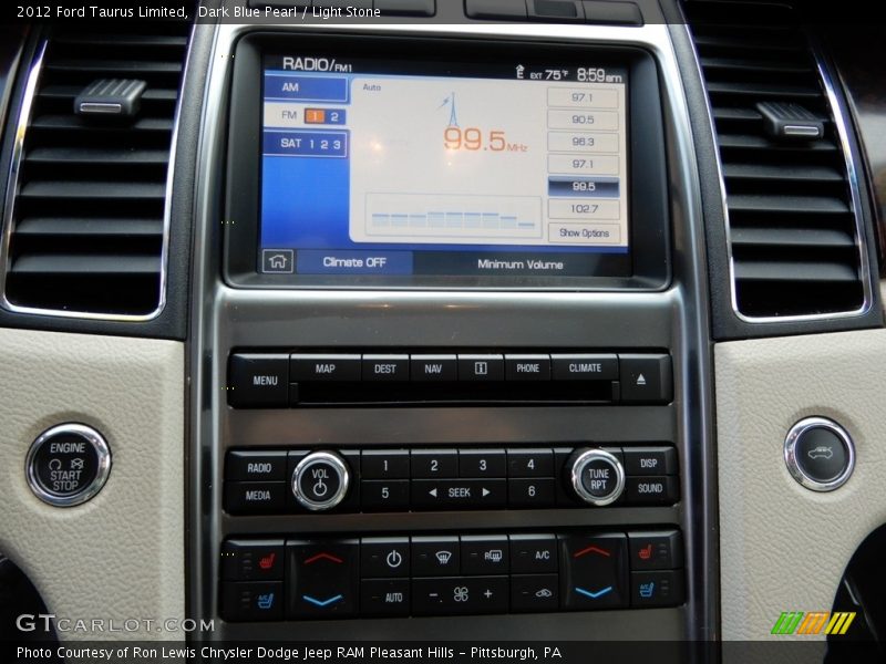 Dark Blue Pearl / Light Stone 2012 Ford Taurus Limited