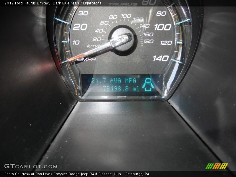 Dark Blue Pearl / Light Stone 2012 Ford Taurus Limited