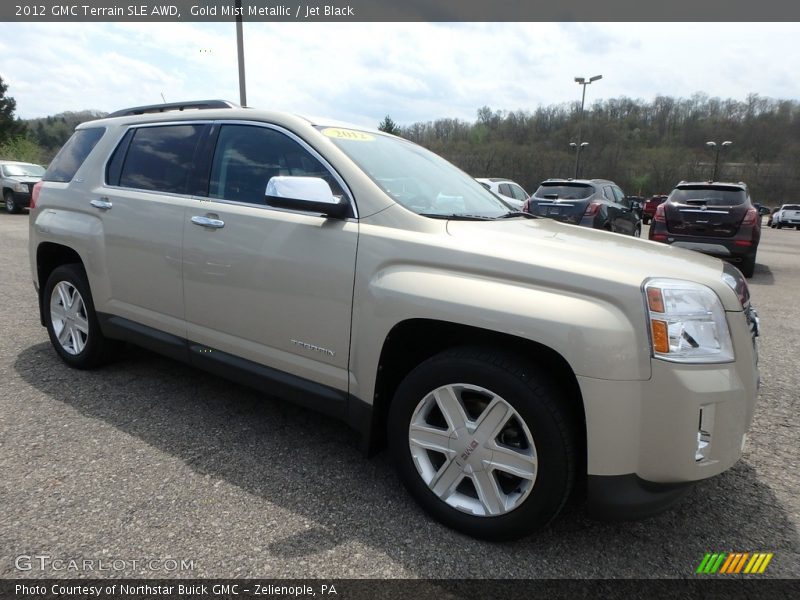 Gold Mist Metallic / Jet Black 2012 GMC Terrain SLE AWD