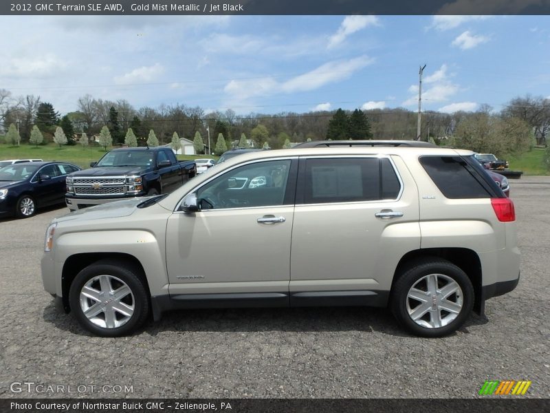 Gold Mist Metallic / Jet Black 2012 GMC Terrain SLE AWD