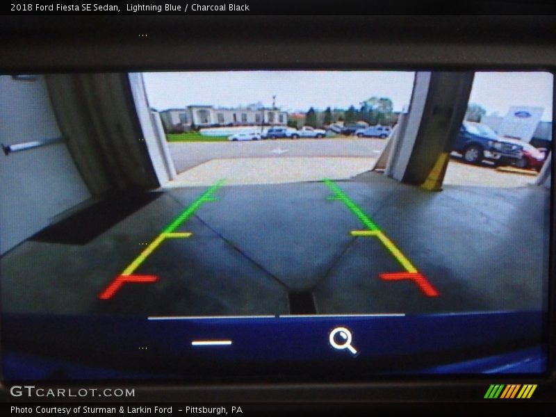 Lightning Blue / Charcoal Black 2018 Ford Fiesta SE Sedan