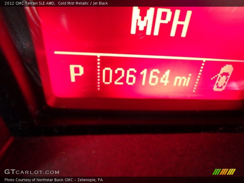 Gold Mist Metallic / Jet Black 2012 GMC Terrain SLE AWD