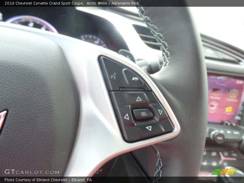 Arctic White / Adrenaline Red 2019 Chevrolet Corvette Grand Sport Coupe