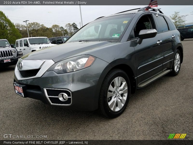 Polished Metal Metallic / Ebony 2010 Acura RDX SH-AWD