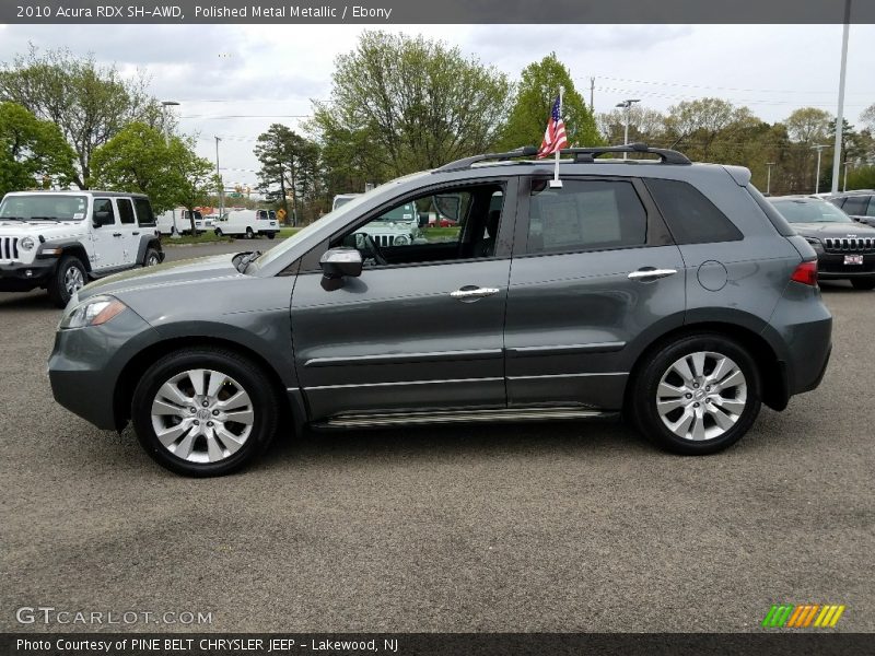 Polished Metal Metallic / Ebony 2010 Acura RDX SH-AWD