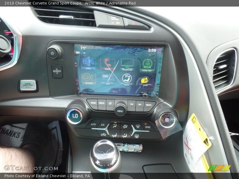 Arctic White / Adrenaline Red 2019 Chevrolet Corvette Grand Sport Coupe
