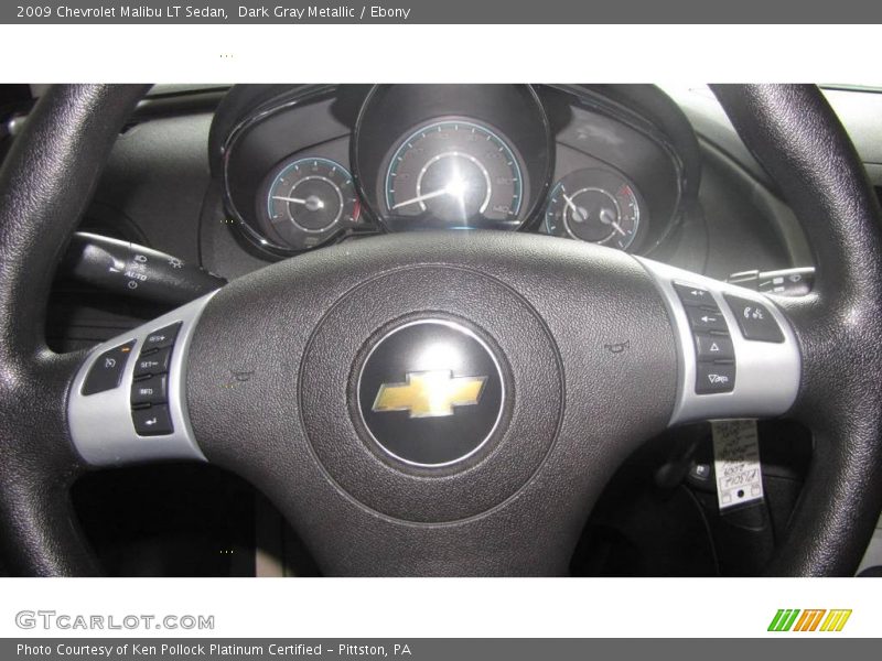 Dark Gray Metallic / Ebony 2009 Chevrolet Malibu LT Sedan