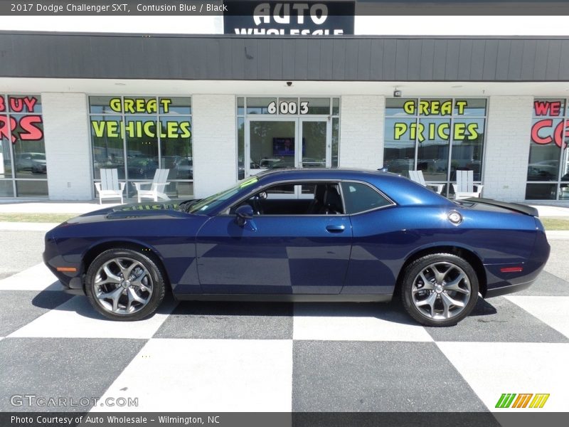 Contusion Blue / Black 2017 Dodge Challenger SXT