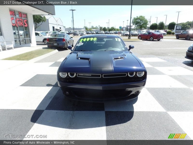 Contusion Blue / Black 2017 Dodge Challenger SXT