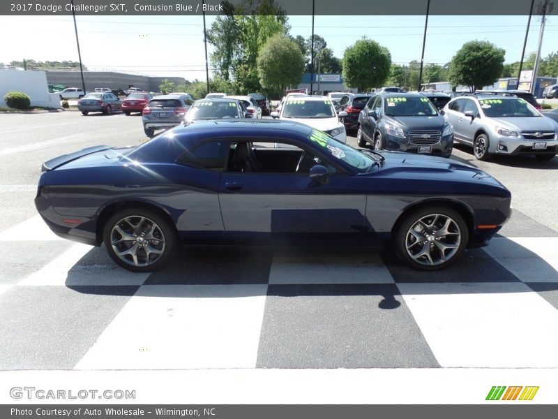Contusion Blue / Black 2017 Dodge Challenger SXT