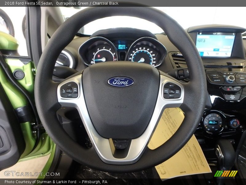 Outrageous Green / Charcoal Black 2018 Ford Fiesta SE Sedan