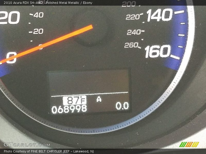 Polished Metal Metallic / Ebony 2010 Acura RDX SH-AWD