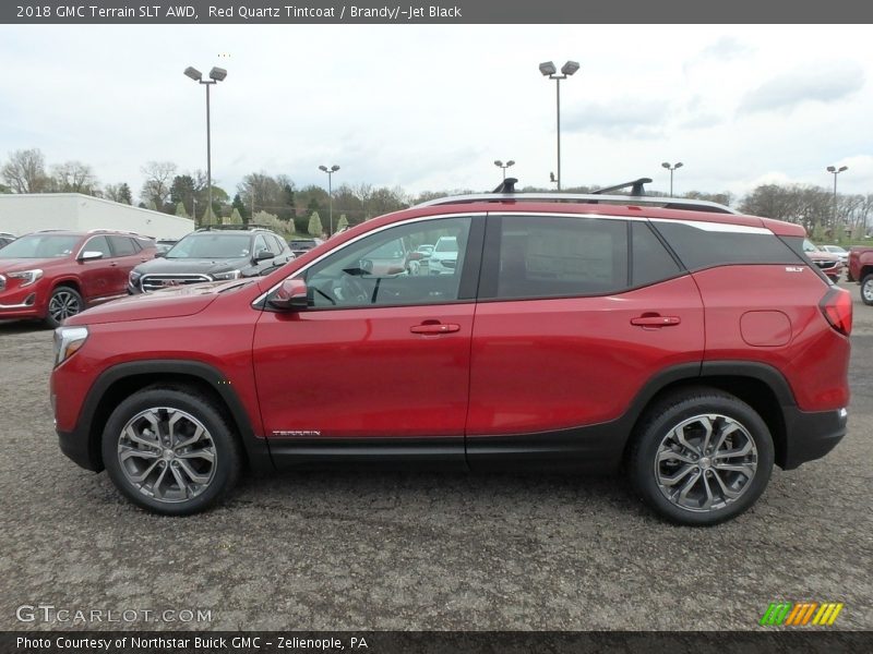 Red Quartz Tintcoat / Brandy/­Jet Black 2018 GMC Terrain SLT AWD