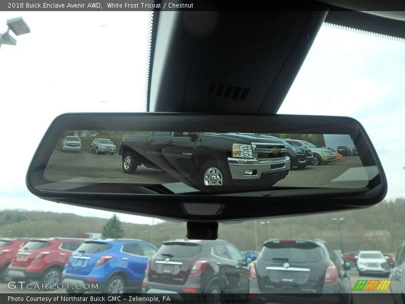 White Frost Tricoat / Chestnut 2018 Buick Enclave Avenir AWD