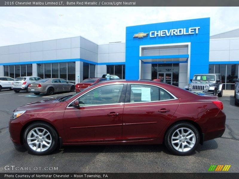 Butte Red Metallic / Cocoa/Light Neutral 2016 Chevrolet Malibu Limited LT