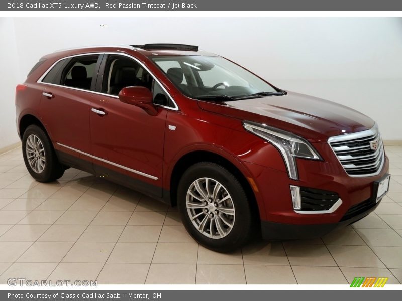 Red Passion Tintcoat / Jet Black 2018 Cadillac XT5 Luxury AWD