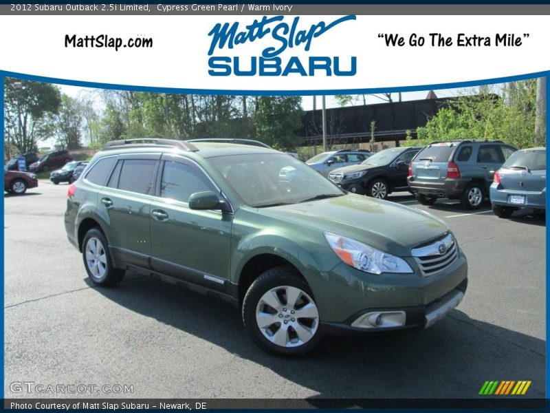 Cypress Green Pearl / Warm Ivory 2012 Subaru Outback 2.5i Limited