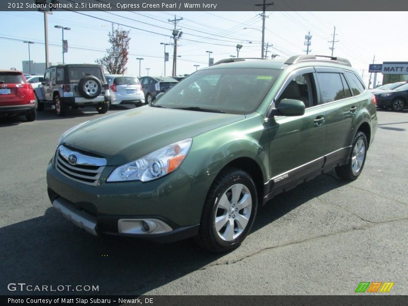 Cypress Green Pearl / Warm Ivory 2012 Subaru Outback 2.5i Limited