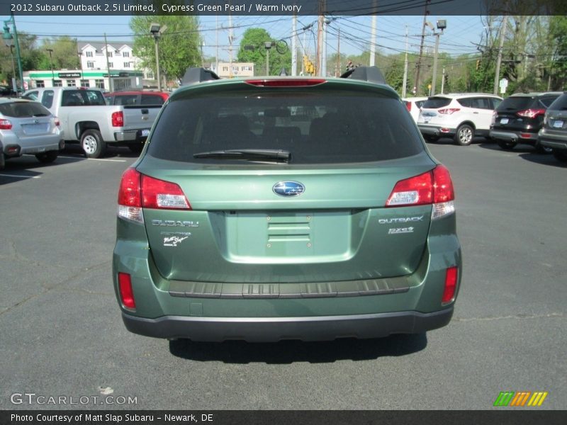 Cypress Green Pearl / Warm Ivory 2012 Subaru Outback 2.5i Limited