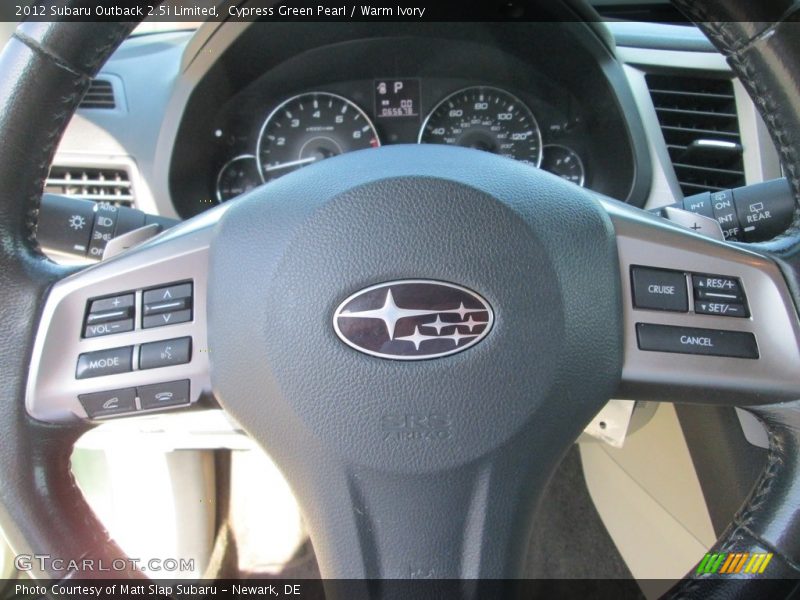 Cypress Green Pearl / Warm Ivory 2012 Subaru Outback 2.5i Limited