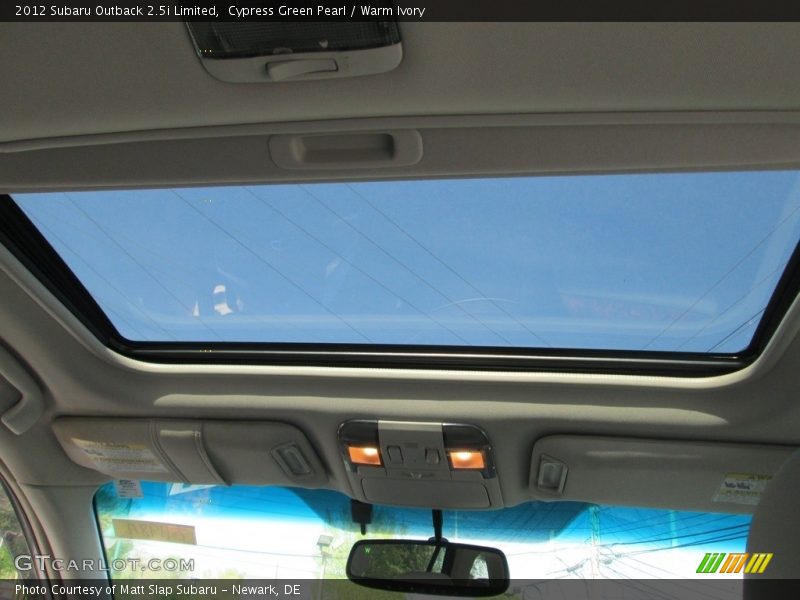 Cypress Green Pearl / Warm Ivory 2012 Subaru Outback 2.5i Limited