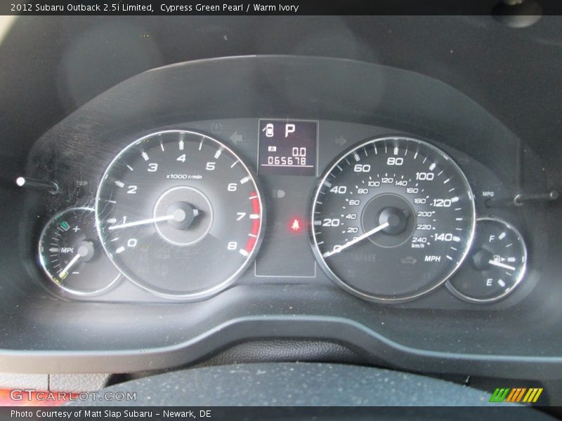 Cypress Green Pearl / Warm Ivory 2012 Subaru Outback 2.5i Limited