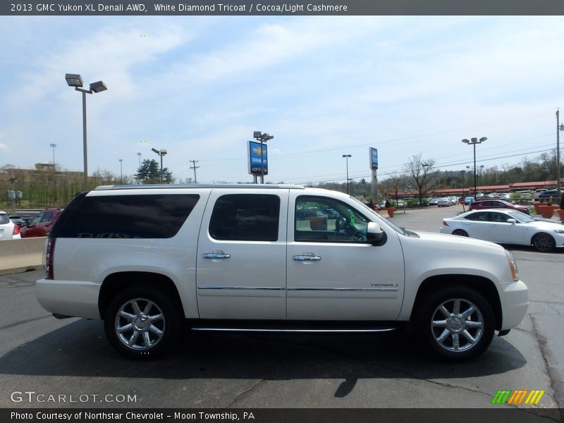 White Diamond Tricoat / Cocoa/Light Cashmere 2013 GMC Yukon XL Denali AWD