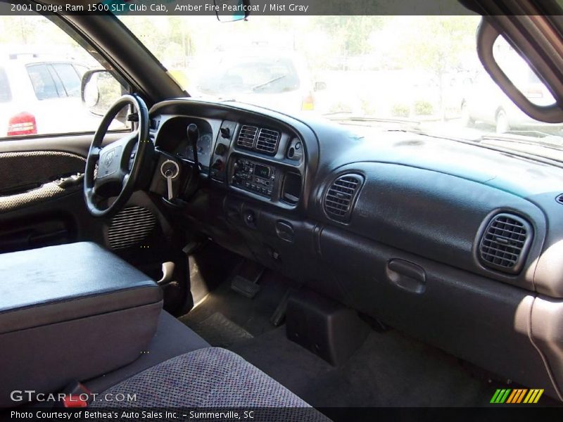 Amber Fire Pearlcoat / Mist Gray 2001 Dodge Ram 1500 SLT Club Cab