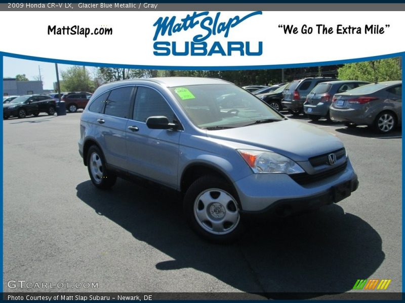 Glacier Blue Metallic / Gray 2009 Honda CR-V LX