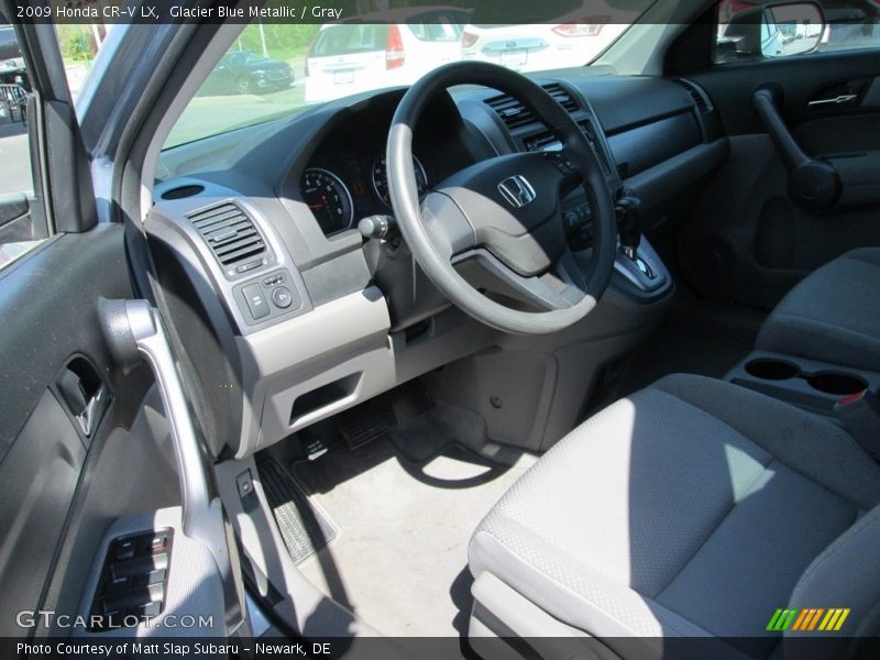 Glacier Blue Metallic / Gray 2009 Honda CR-V LX