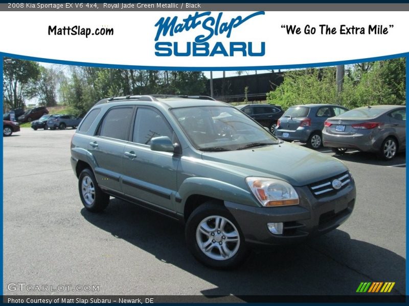 Royal Jade Green Metallic / Black 2008 Kia Sportage EX V6 4x4