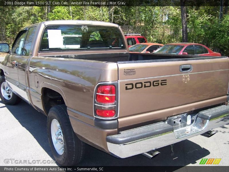 Amber Fire Pearlcoat / Mist Gray 2001 Dodge Ram 1500 SLT Club Cab