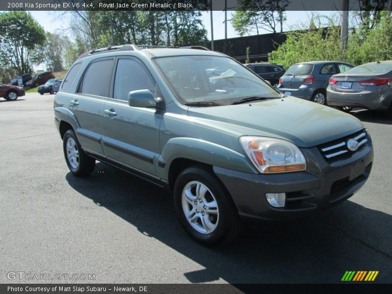 Royal Jade Green Metallic / Black 2008 Kia Sportage EX V6 4x4