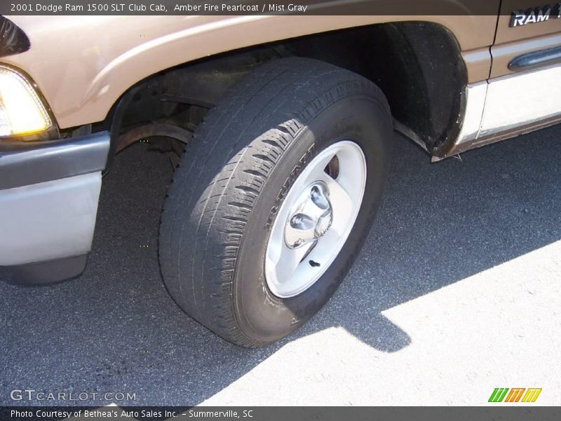 Amber Fire Pearlcoat / Mist Gray 2001 Dodge Ram 1500 SLT Club Cab