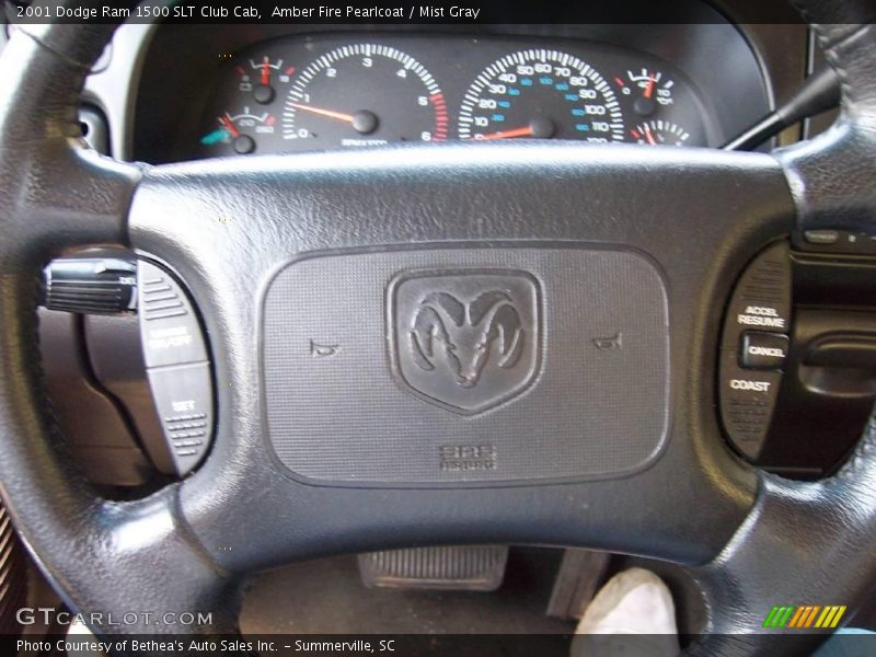 Amber Fire Pearlcoat / Mist Gray 2001 Dodge Ram 1500 SLT Club Cab