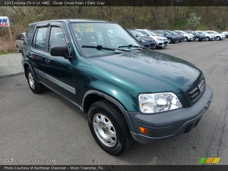 Clover Green Pearl / Dark Gray 2001 Honda CR-V LX 4WD