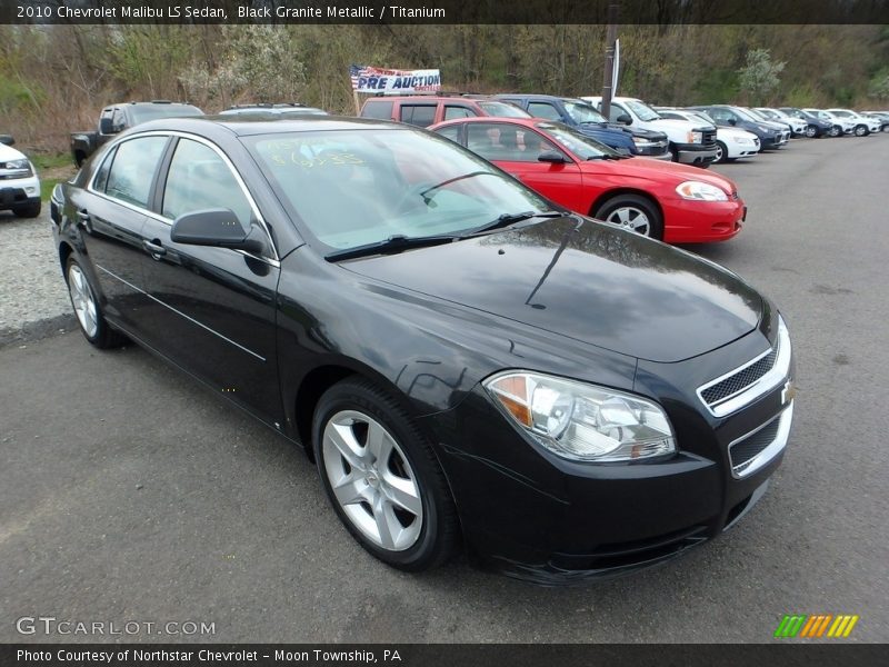 Black Granite Metallic / Titanium 2010 Chevrolet Malibu LS Sedan