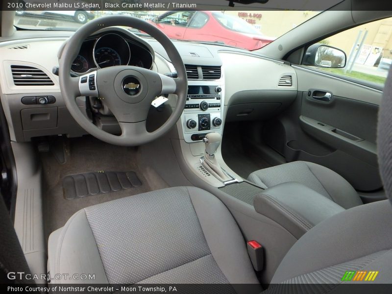 Black Granite Metallic / Titanium 2010 Chevrolet Malibu LS Sedan