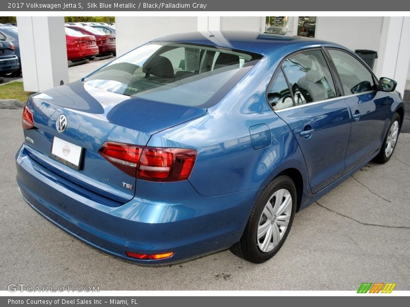 Silk Blue Metallic / Black/Palladium Gray 2017 Volkswagen Jetta S