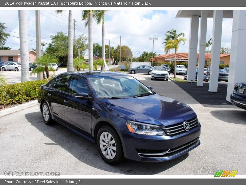 Night Blue Metallic / Titan Black 2014 Volkswagen Passat 1.8T Wolfsburg Edition