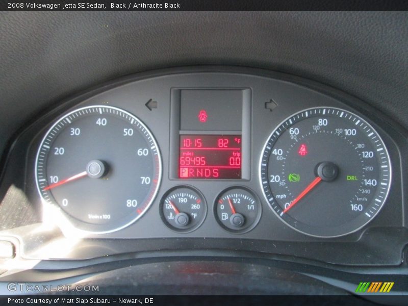 Black / Anthracite Black 2008 Volkswagen Jetta SE Sedan