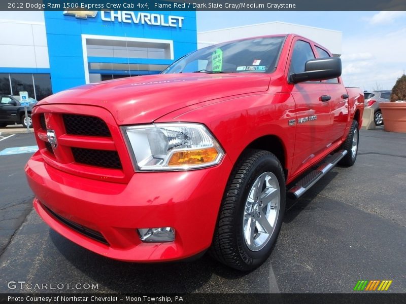 Flame Red / Dark Slate Gray/Medium Graystone 2012 Dodge Ram 1500 Express Crew Cab 4x4