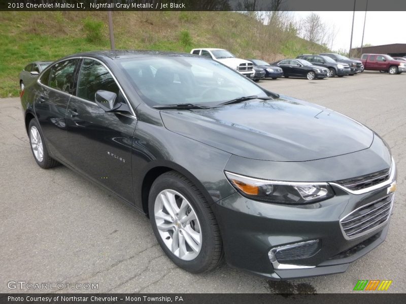 Nightfall Gray Metallic / Jet Black 2018 Chevrolet Malibu LT