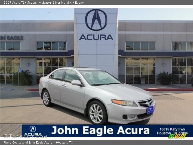 Alabaster Silver Metallic / Ebony 2007 Acura TSX Sedan