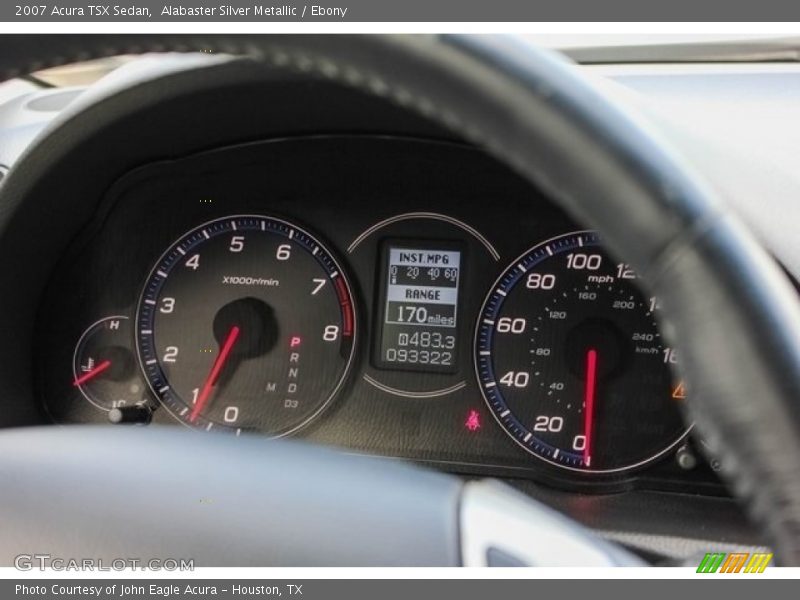 Alabaster Silver Metallic / Ebony 2007 Acura TSX Sedan