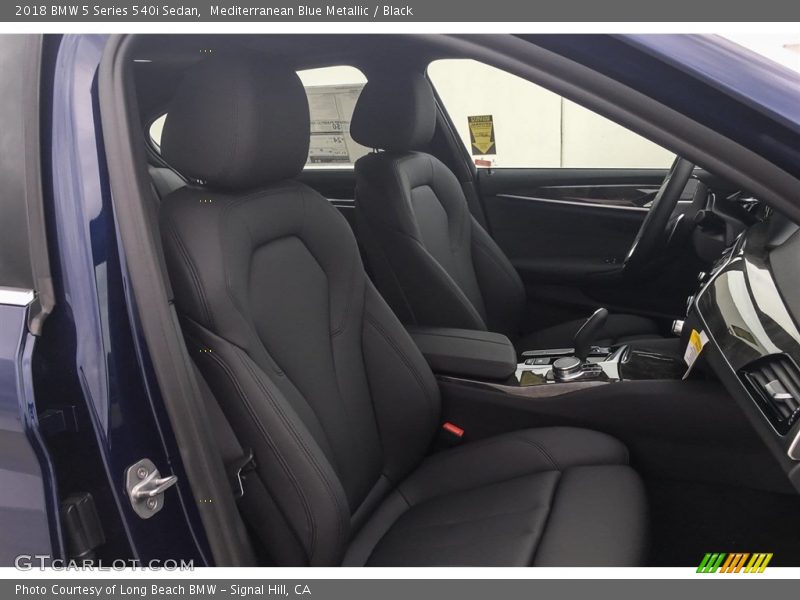 Mediterranean Blue Metallic / Black 2018 BMW 5 Series 540i Sedan